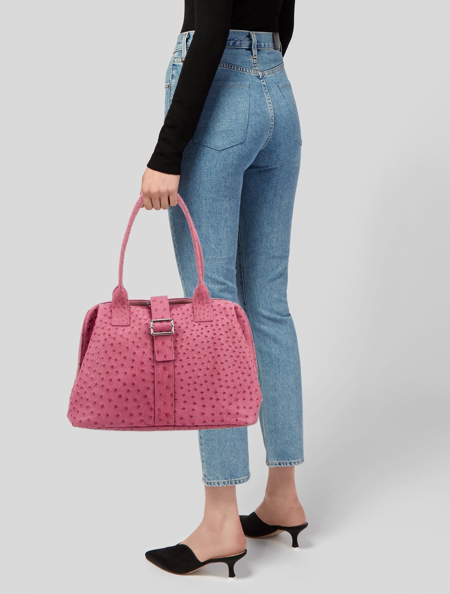 Giorgio's of Palm Beach Ostrich Shoulder Bag