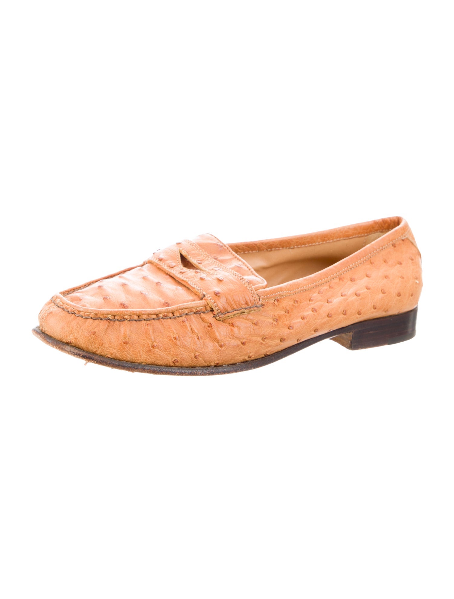 Giorgio's of Palm Beach Ostrich Cutout Accent Loafers