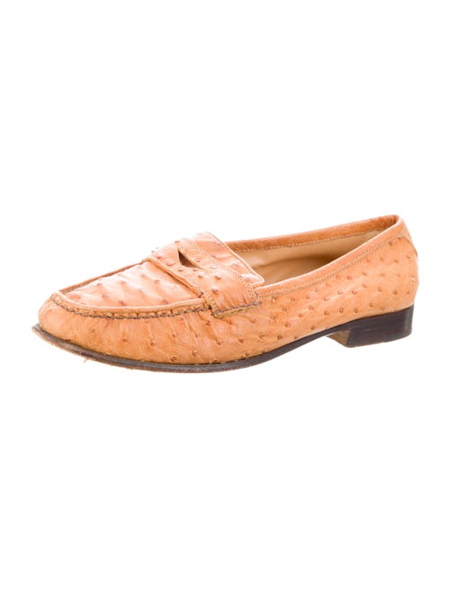 Giorgio's of Palm Beach Ostrich Cutout Accent Loafers