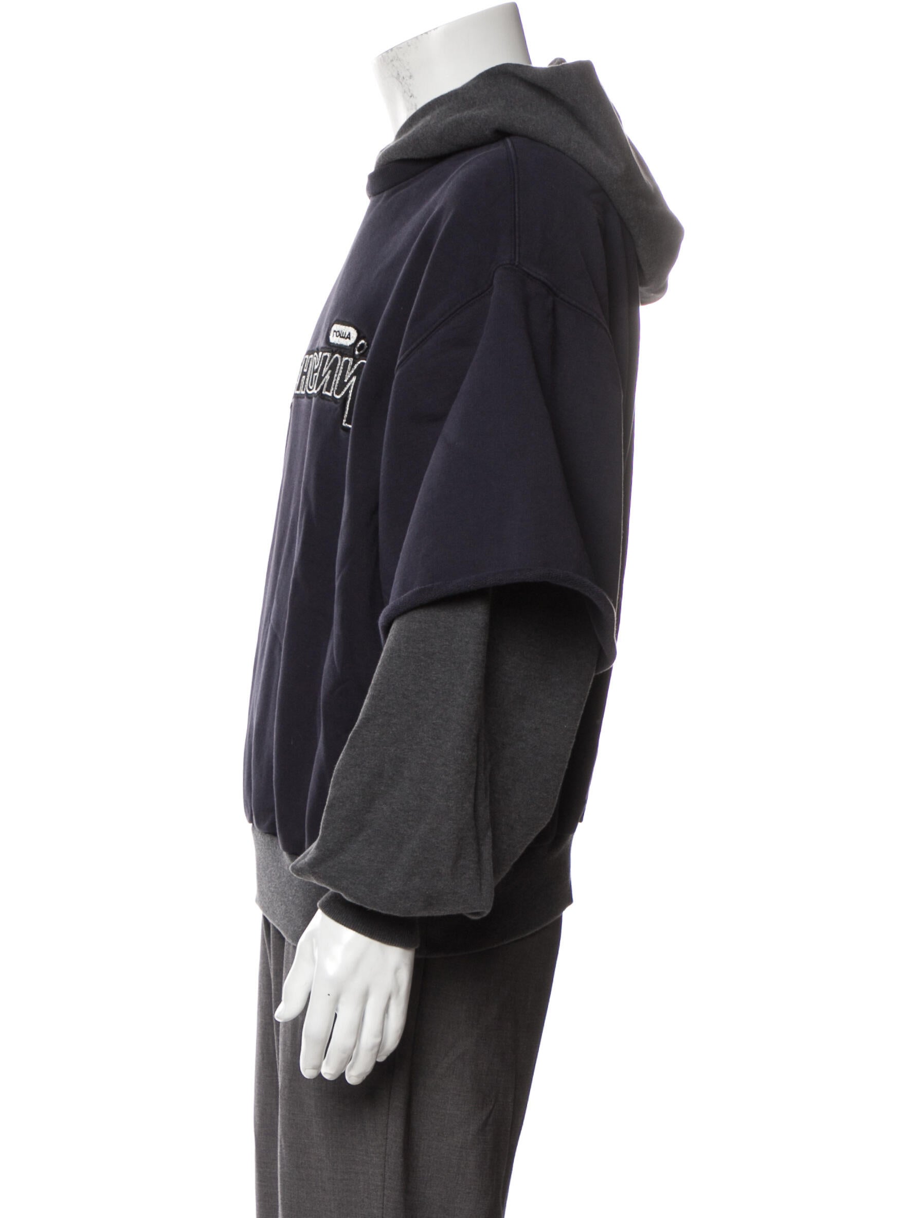 Gosha Rubchinskiy Graphic Print V-Neck Hoodie