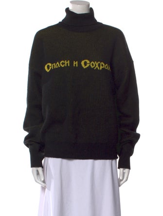 Gosha Rubchinskiy Graphic Print Turtleneck Sweater