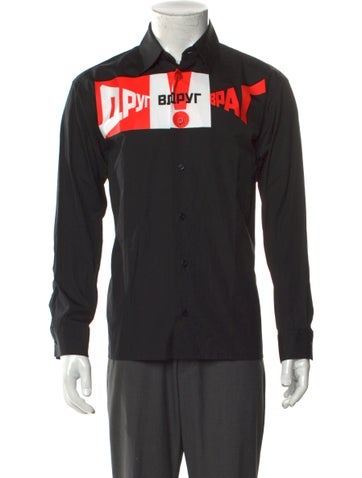 Gosha Rubchinskiy Casual Shirts Graphic Print Long Sleeve Shirt M