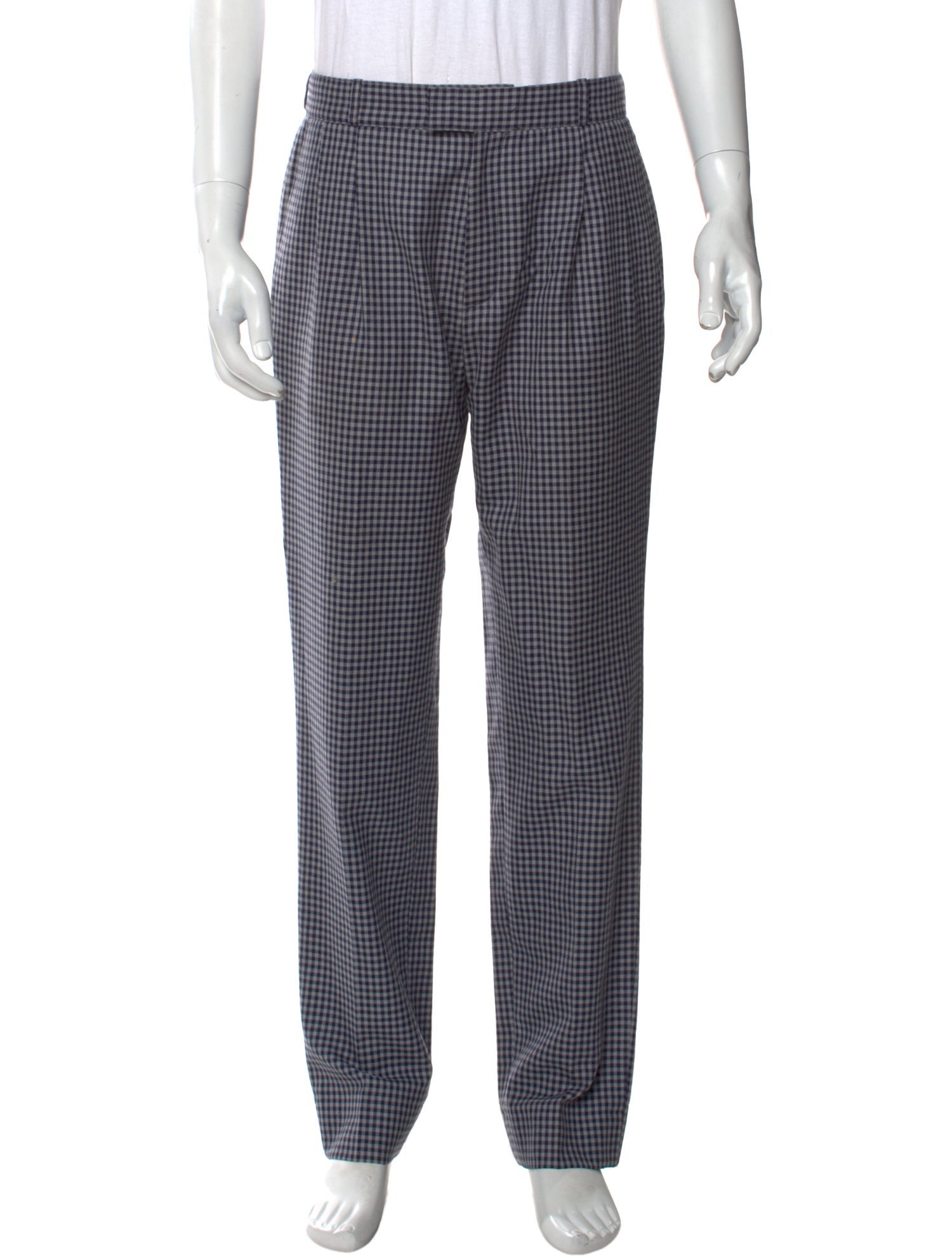 Sunsea Plaid Print Pants w/ Tags - Grey, 13 