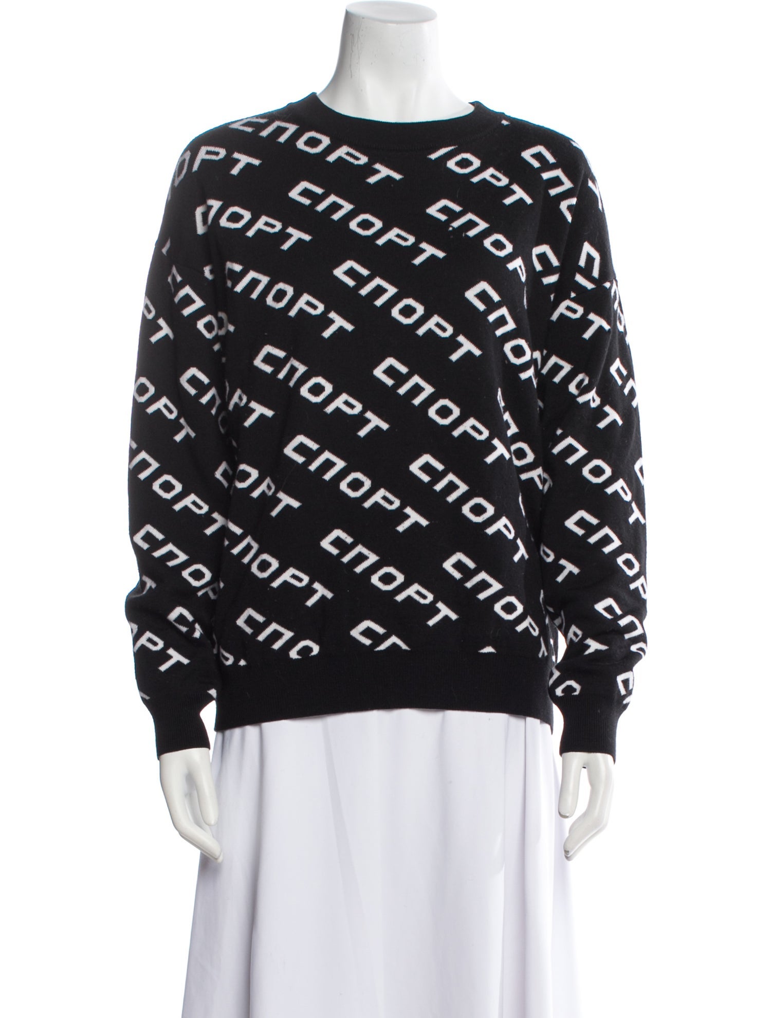 Gosha Rubchinskiy Sunrise Scarf Sweater - Black Sweaters
