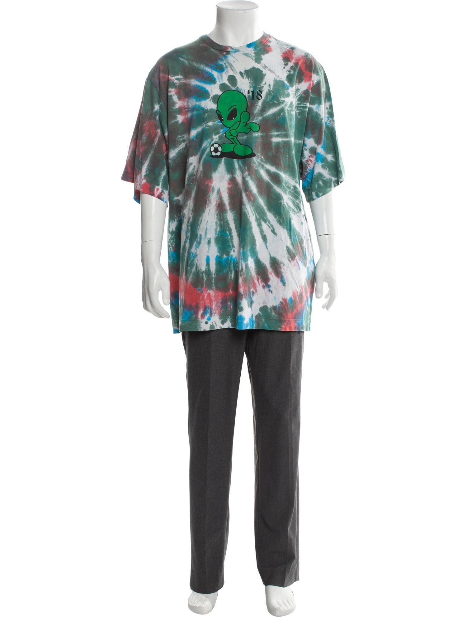 Gosha Rubchinskiy Tie-Dye Print Crew Neck T-Shirt