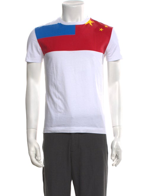 Gosha Rubchinskiy Colorblock Pattern Crew Neck T-Shirt