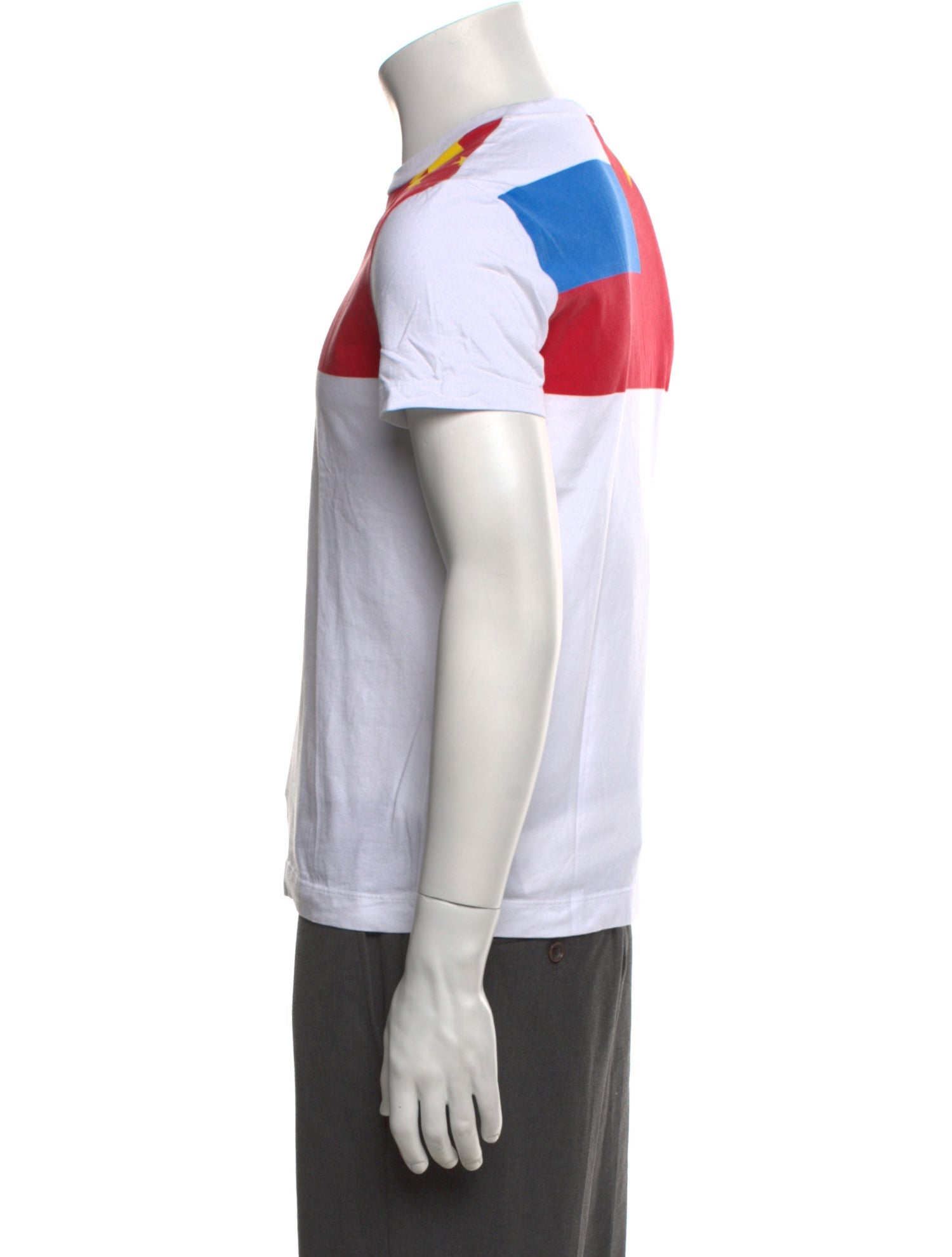 Gosha Rubchinskiy Colorblock Pattern Crew Neck T-Shirt