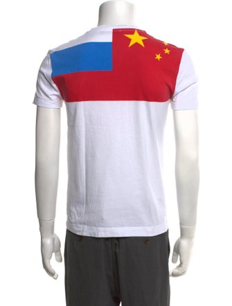 Gosha Rubchinskiy Colorblock Pattern Crew Neck T-Shirt