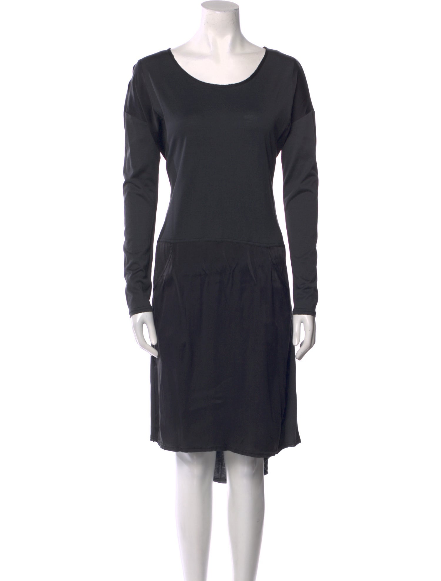 Go Silk Scoop Neck Midi Length Dress