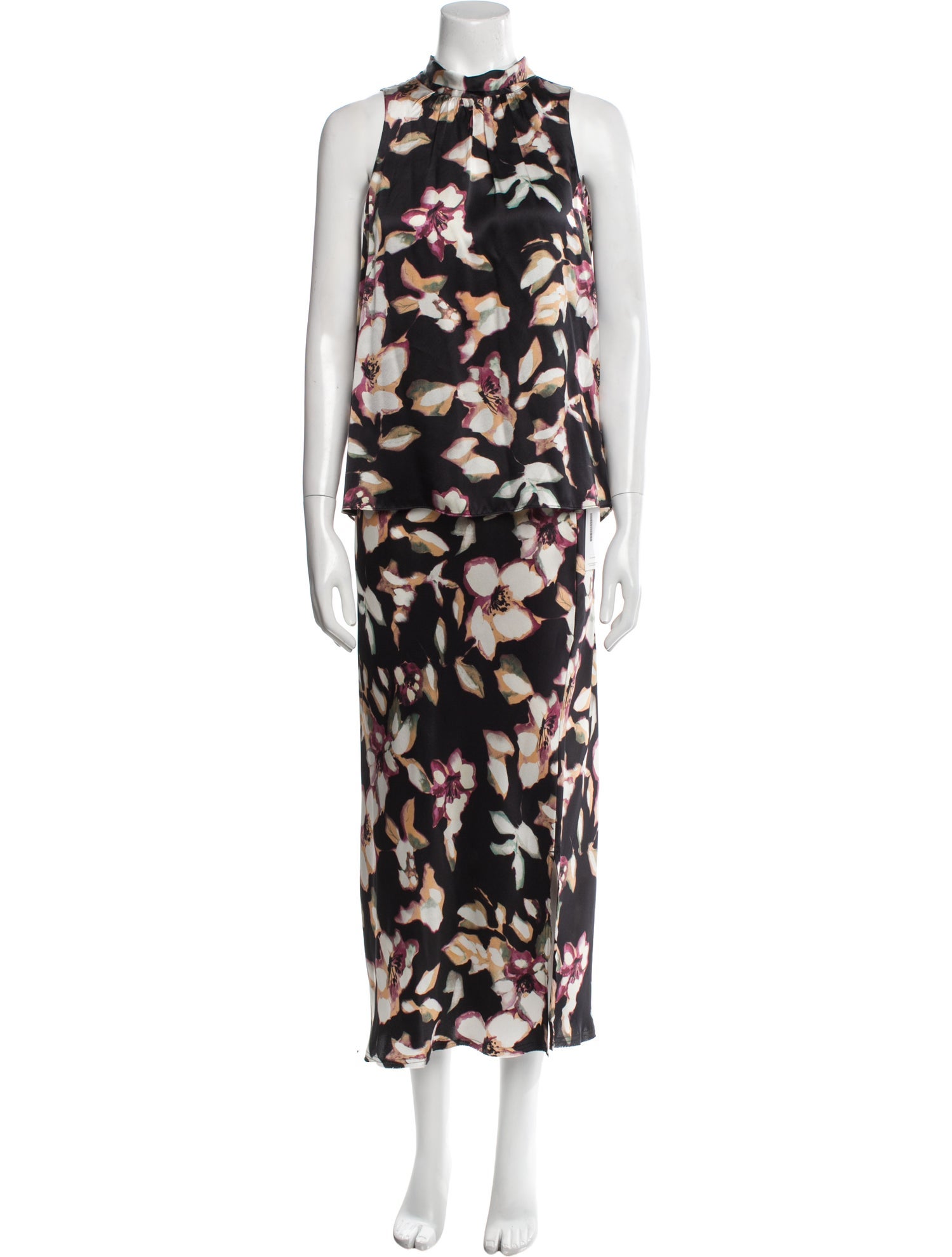 Go by Go Silk Silk Printed Skirt Set