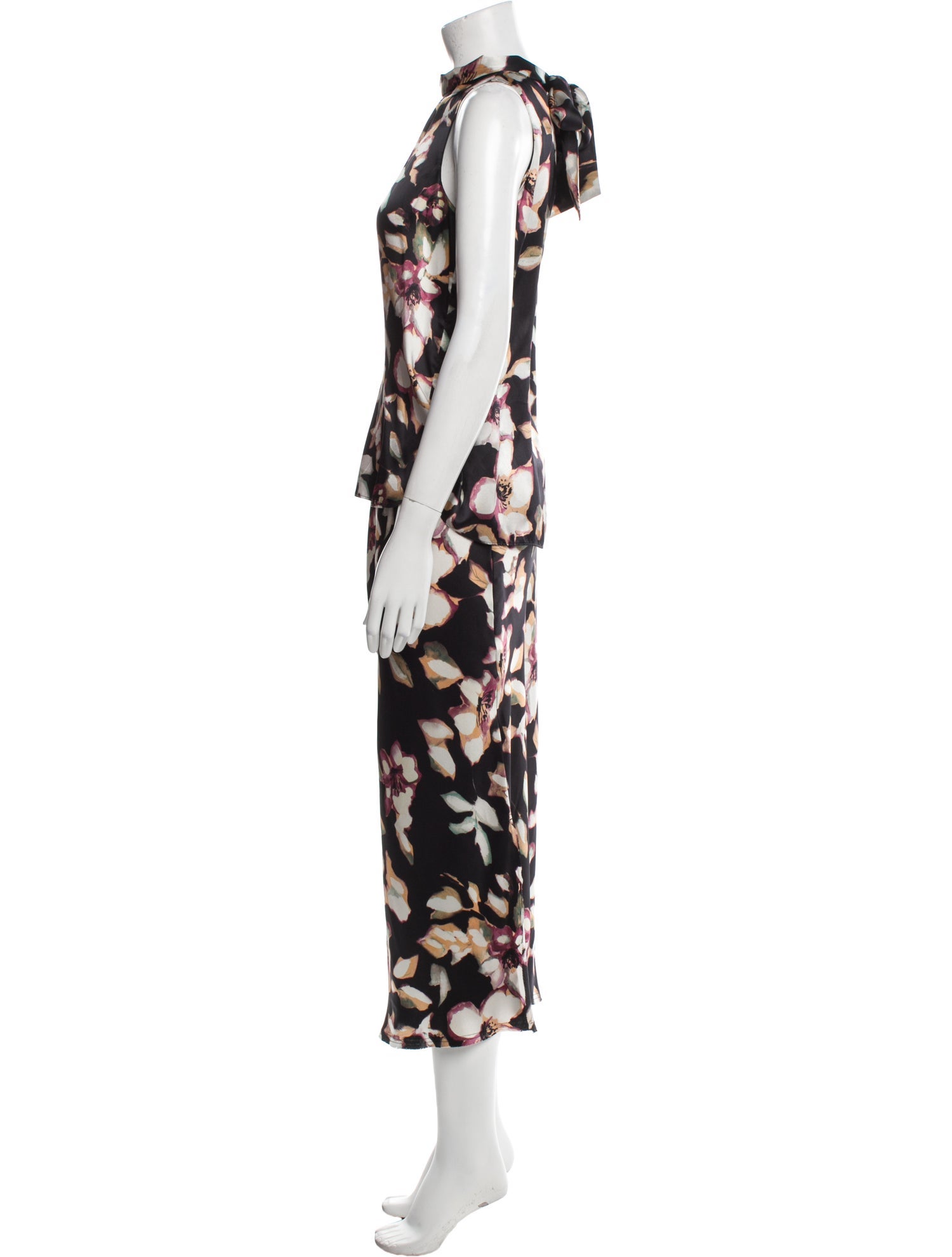 Go by Go Silk Silk Printed Skirt Set