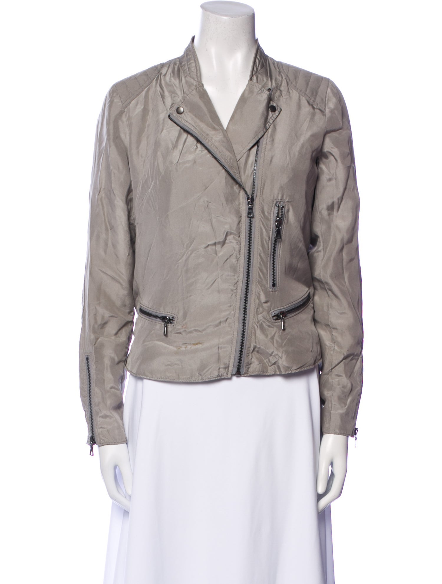 Go Silk Silk Biker Jacket