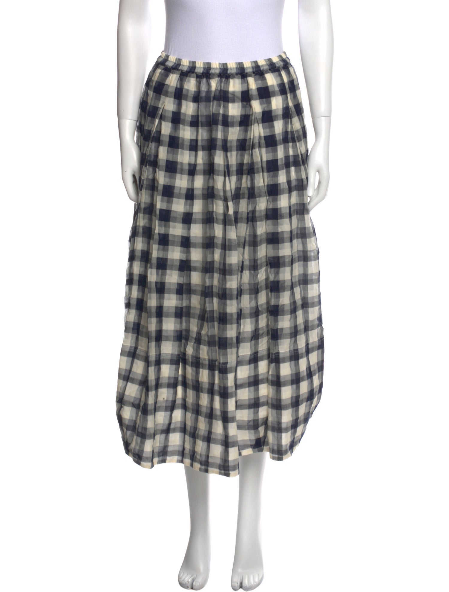Gentry Portofino Plaid Print Midi Length Skirt