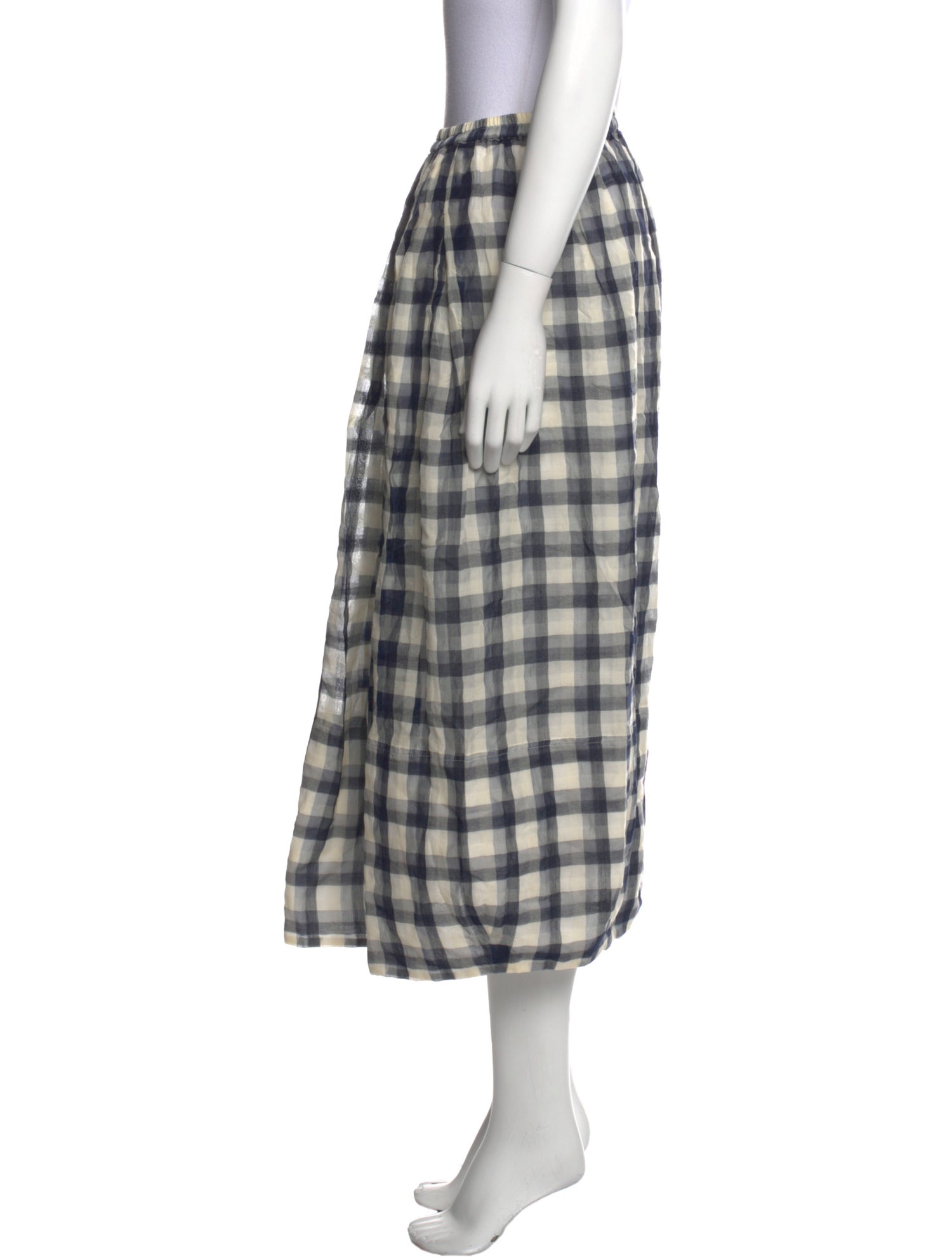 Gentry Portofino Plaid Print Midi Length Skirt