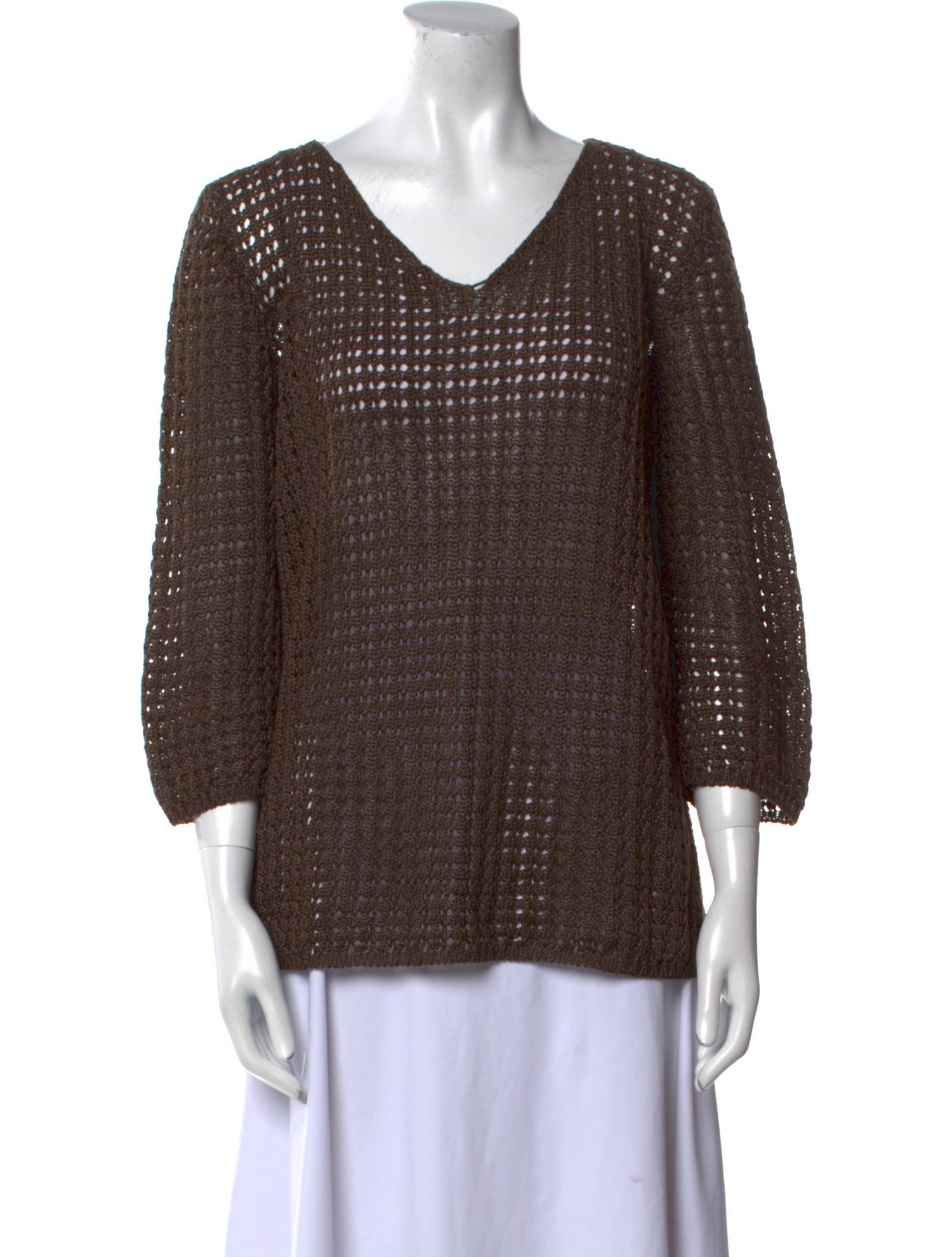 Gentry Portofino Linen V-Neck Sweater