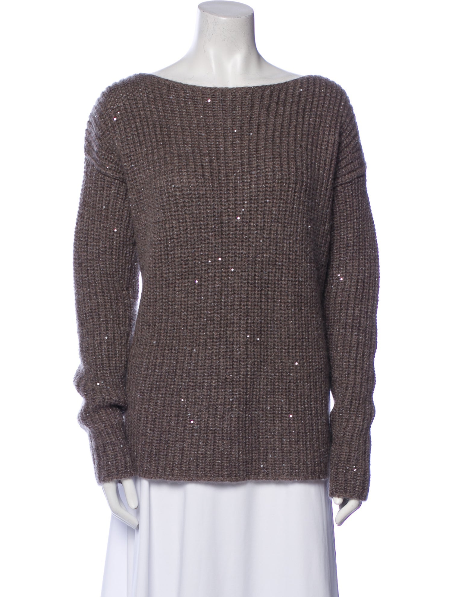 Gentry Portofino Virgin Wool Bateau Neckline Sweater w/ Tags