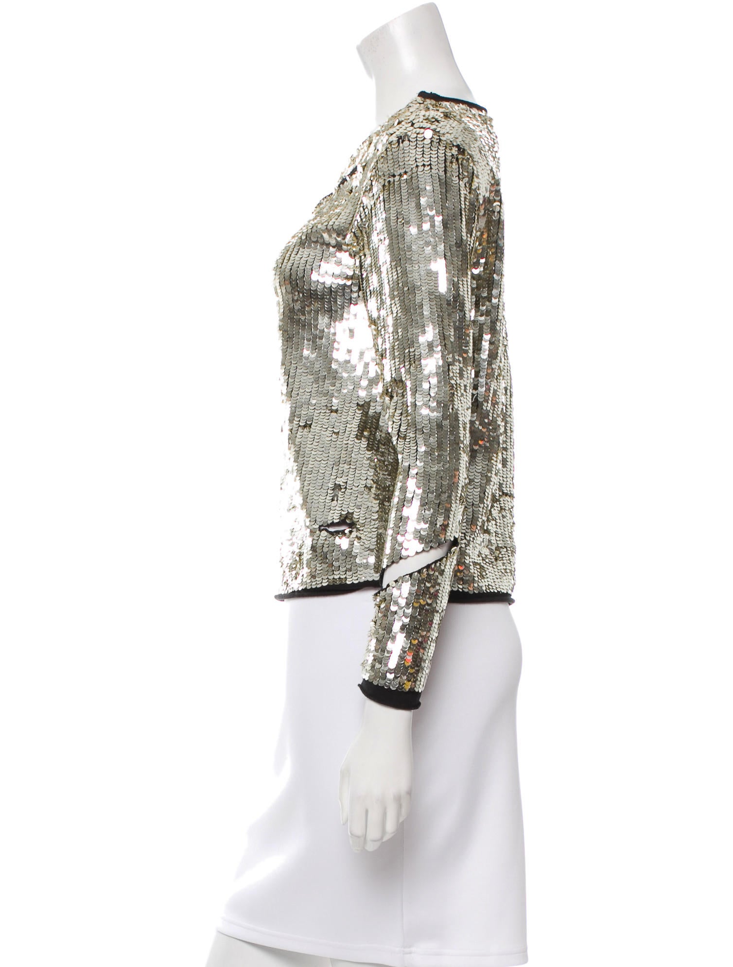 Gryphon Sequined Scoop Neck Top