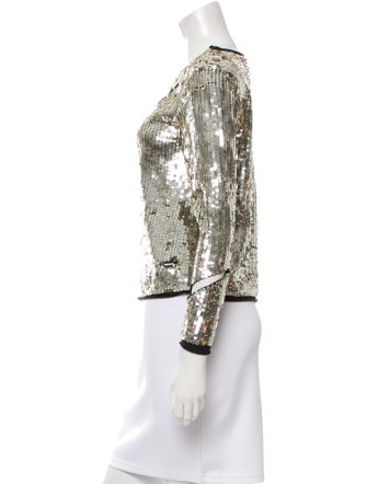 Gryphon Sequined Scoop Neck Top