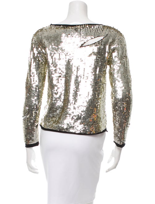Gryphon Sequined Scoop Neck Top