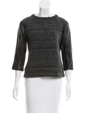 Gryphon Textured Scoop Neck Sweater