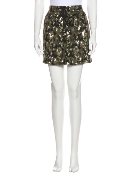 Gryphon Metallic Mini Skirt Olive