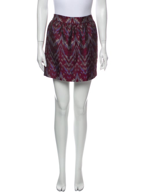 Gryphon Printed Mini Skirt Red