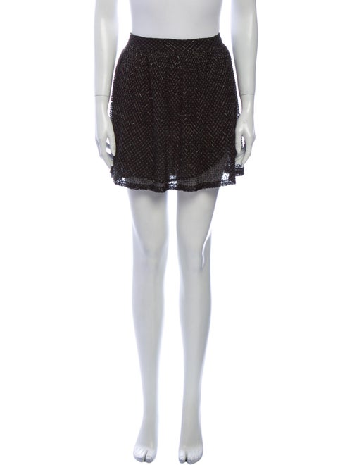 Gryphon Silk Mini Skirt Black