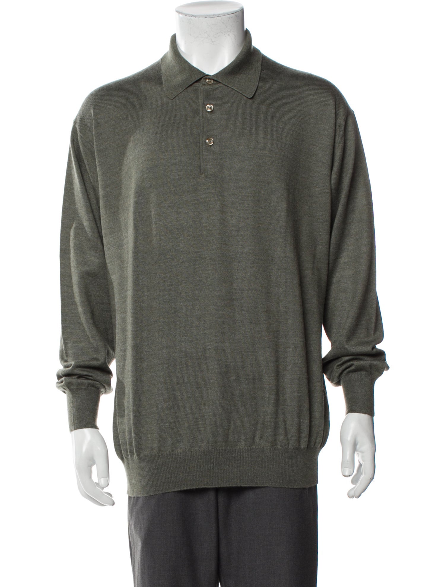 Gran Sasso Wool Collar Polo Sweater
