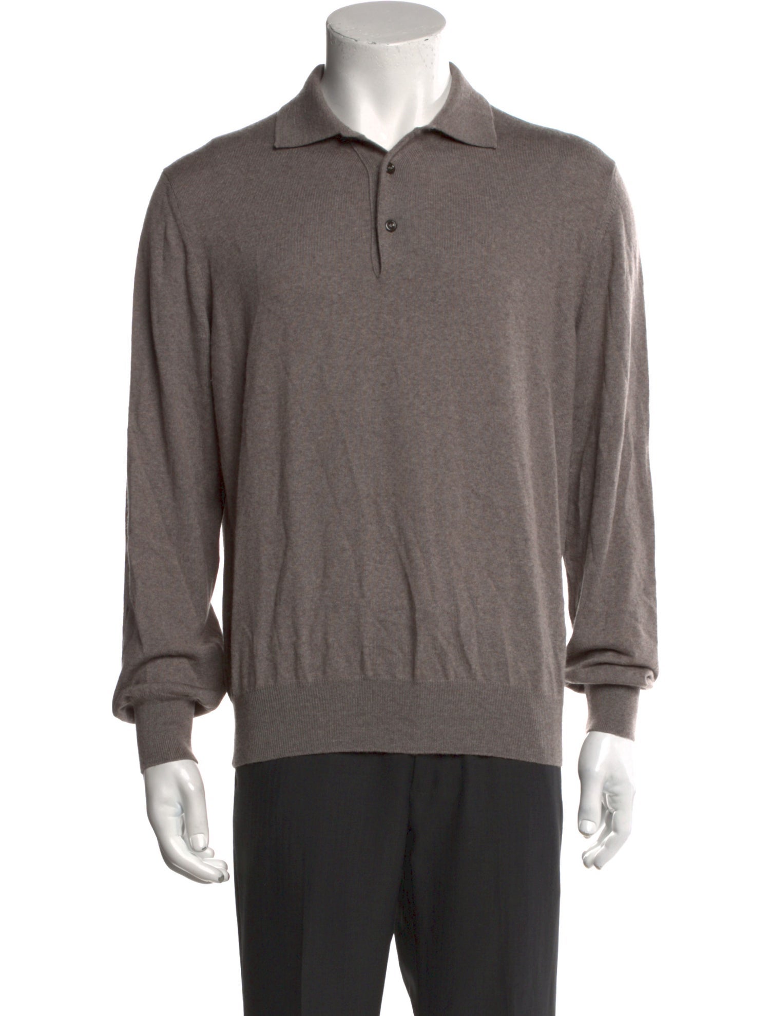 Gran Sasso Virgin Wool Collar Polo Sweater