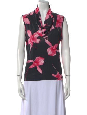 Gran Sasso Floral Print V-Neck Blouse