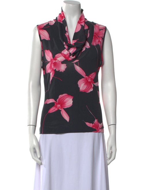 Gran Sasso Floral Print V-Neck Blouse