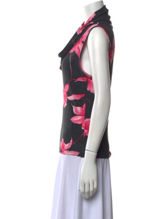 Gran Sasso Floral Print V-Neck Blouse