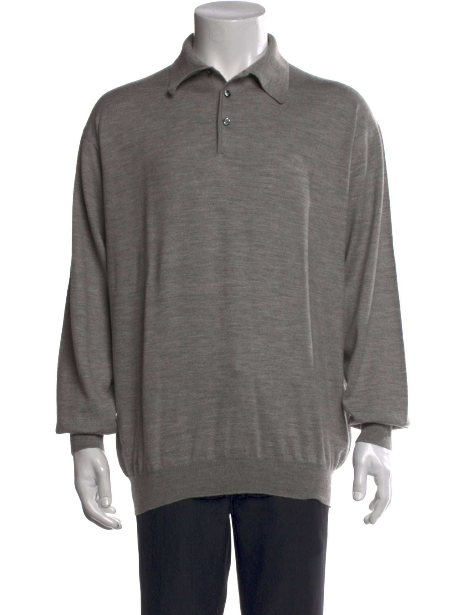 Gran Sasso Wool Collar Polo Sweater