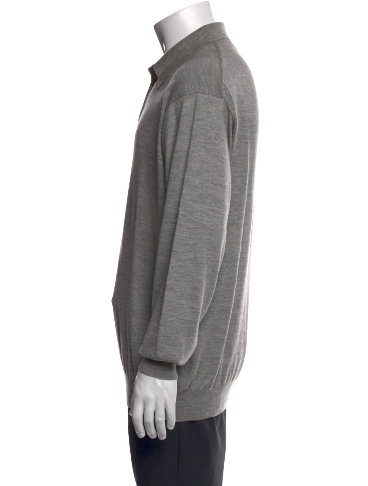 Gran Sasso Wool Collar Polo Sweater