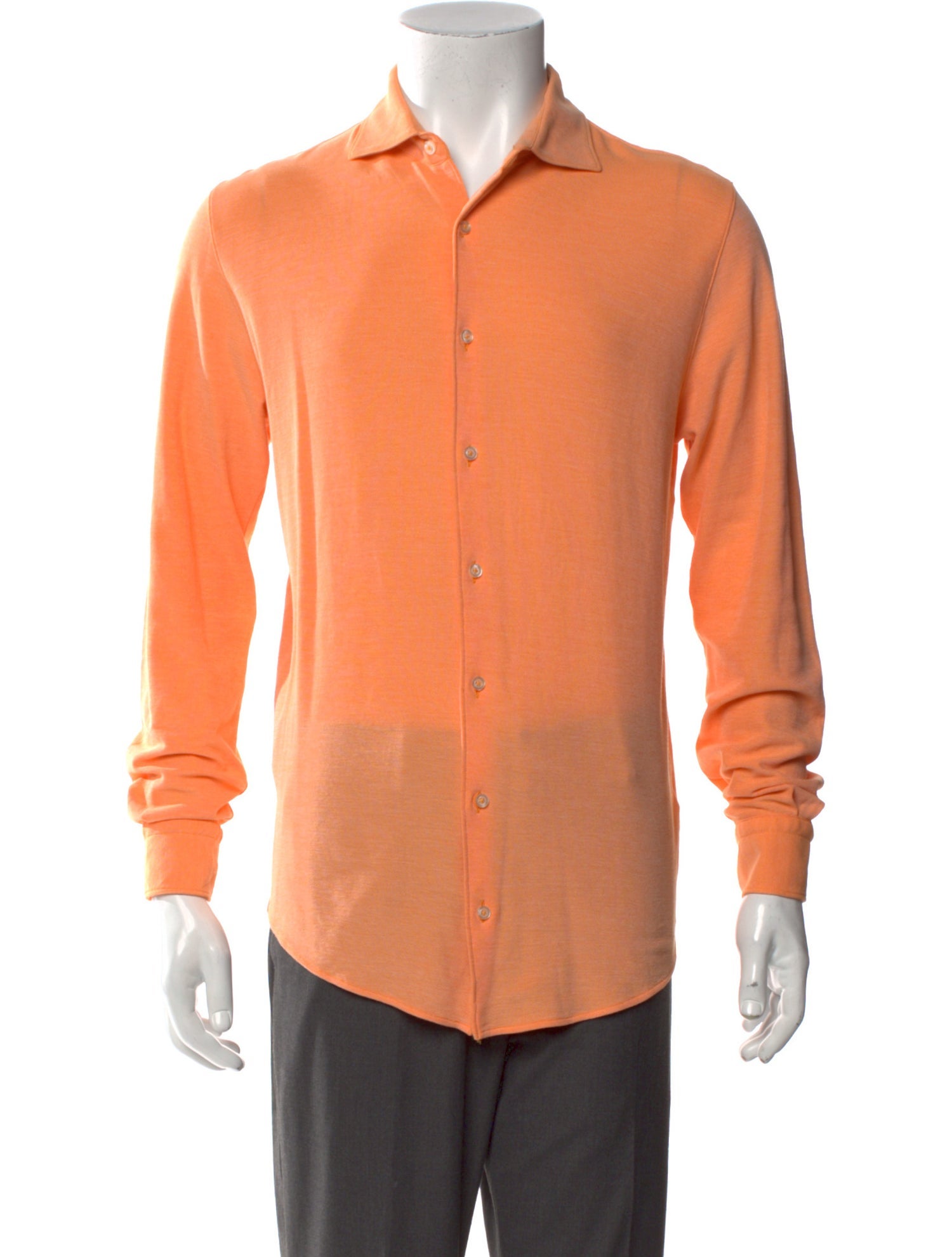Gran Sasso Collar Long Sleeve Polo Shirt