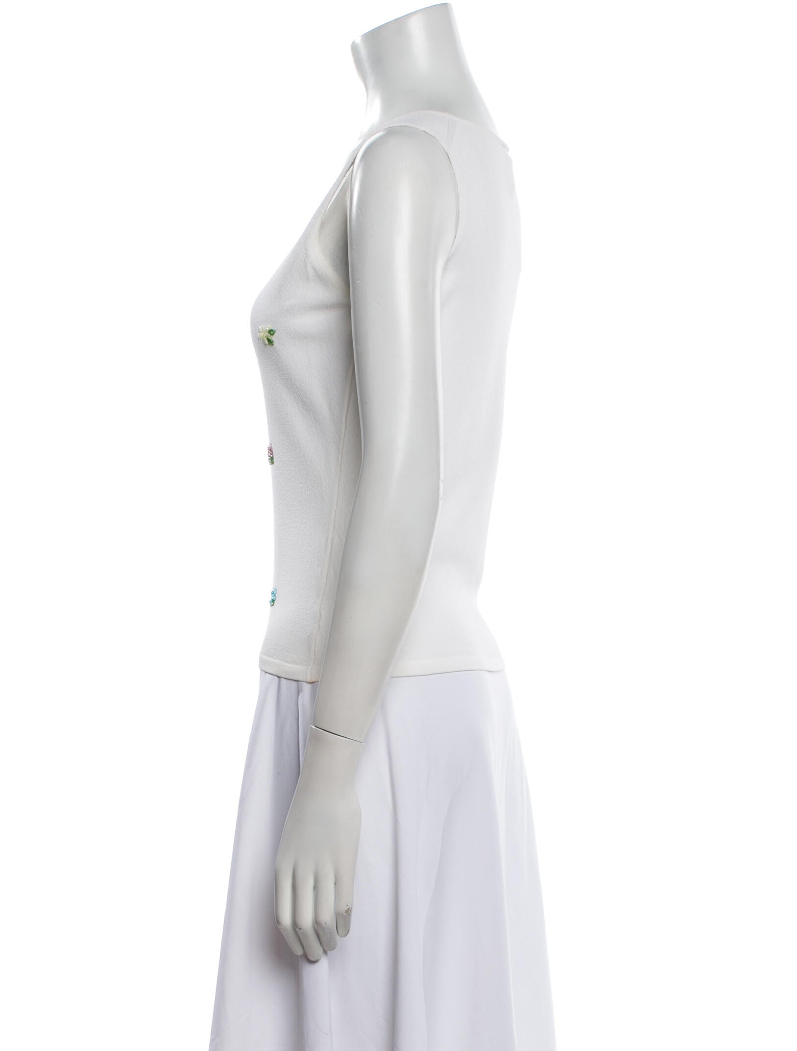 Gran Sasso Printed Scoop Neck Top