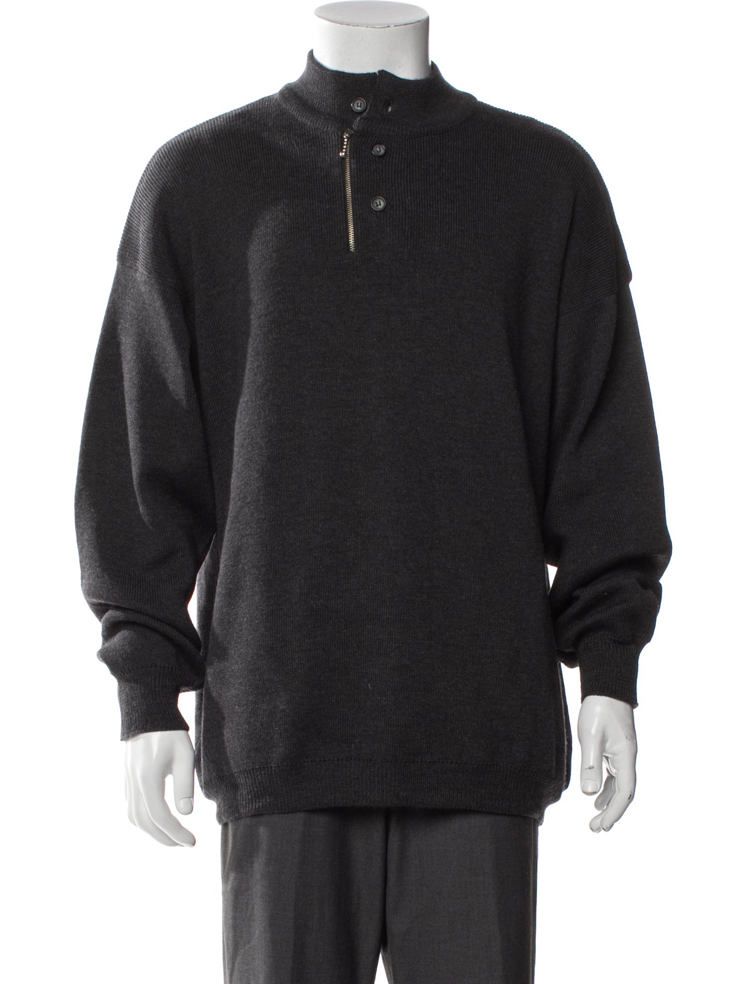 Gran Sasso Virgin Wool Turtleneck Polo Sweater