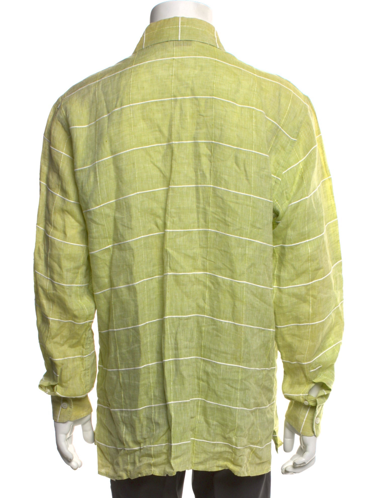 Gran Sasso Linen Plaid Print Shirt