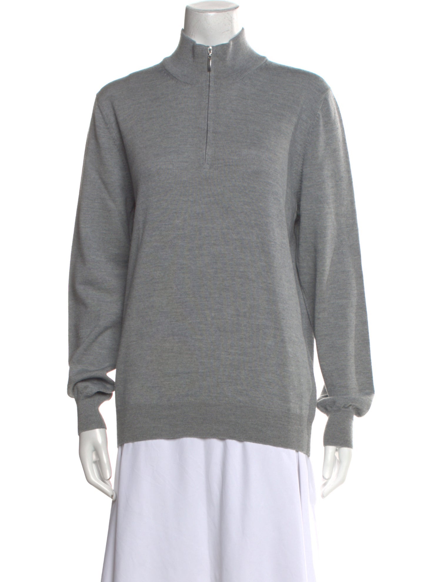Gran Sasso Virgin Wool Mock Neck Sweater