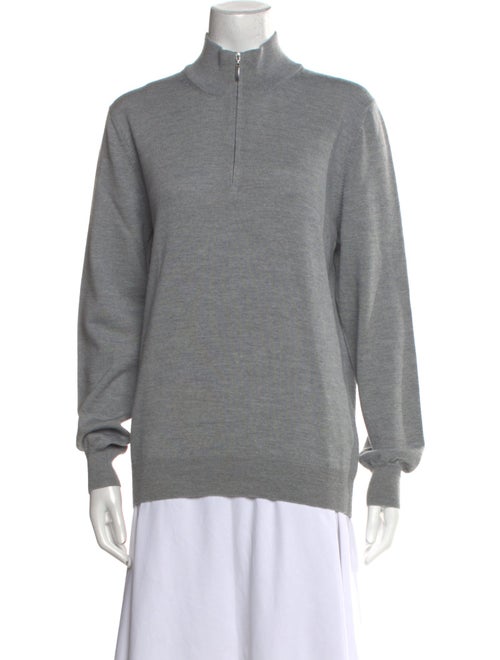 Gran Sasso Virgin Wool Mock Neck Sweater
