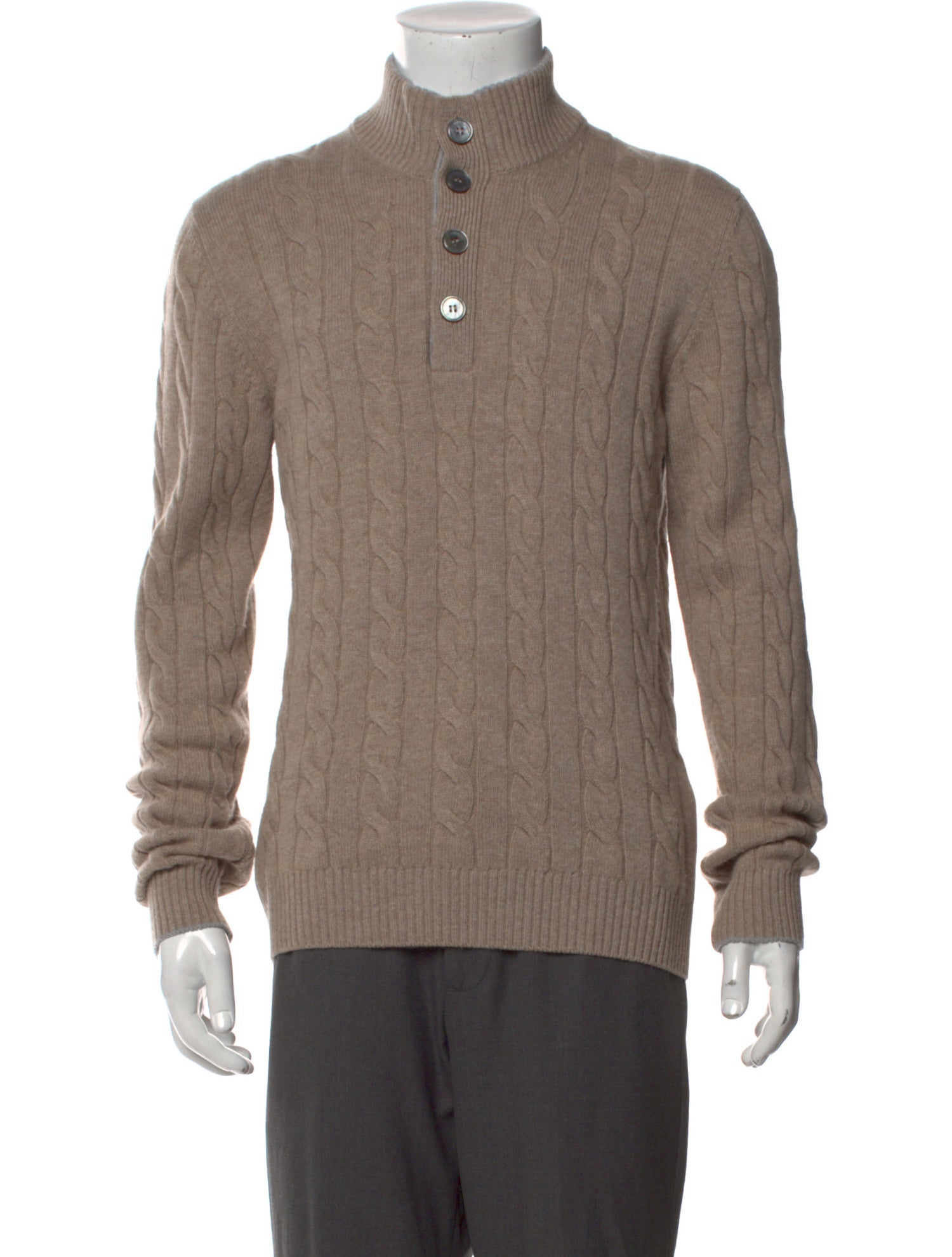 Gran Sasso Virgin Wool Turtleneck Polo Sweater