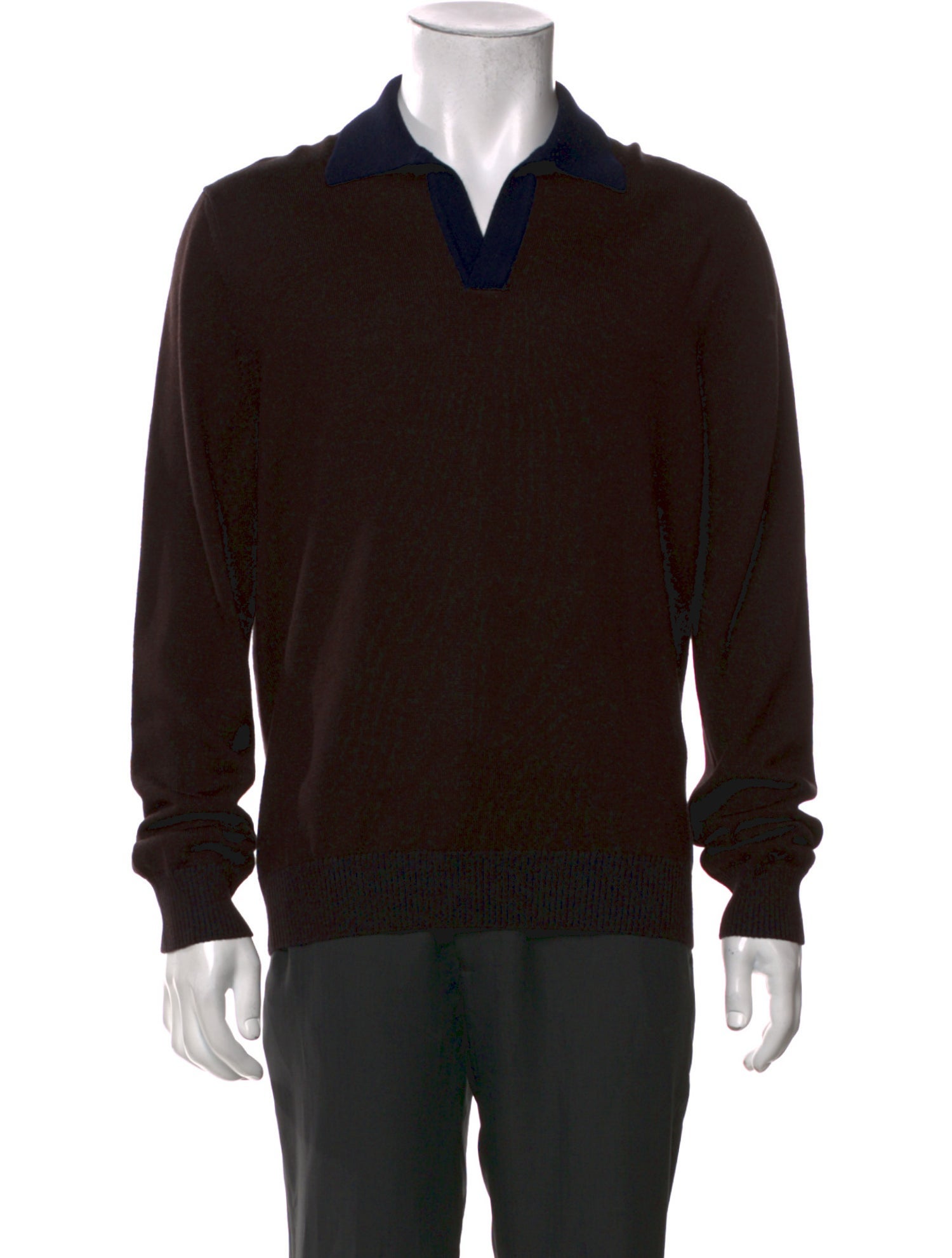 Gran Sasso Virgin Wool Collar Polo Sweater