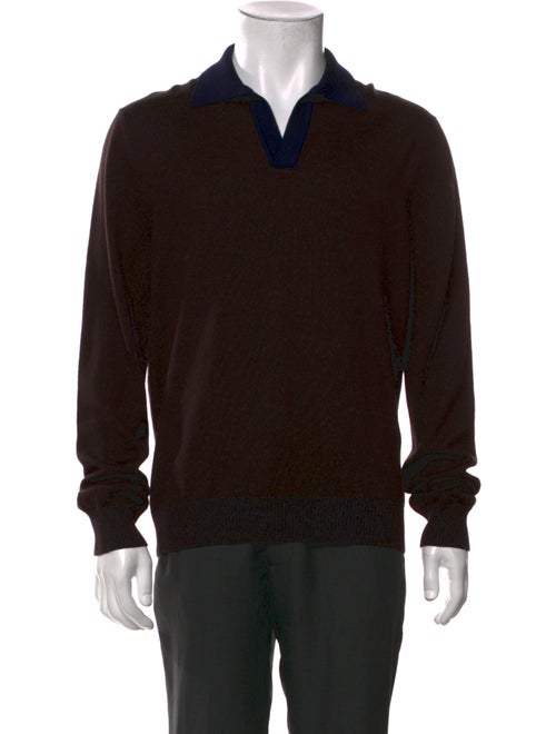 Gran Sasso Virgin Wool Collar Polo Sweater