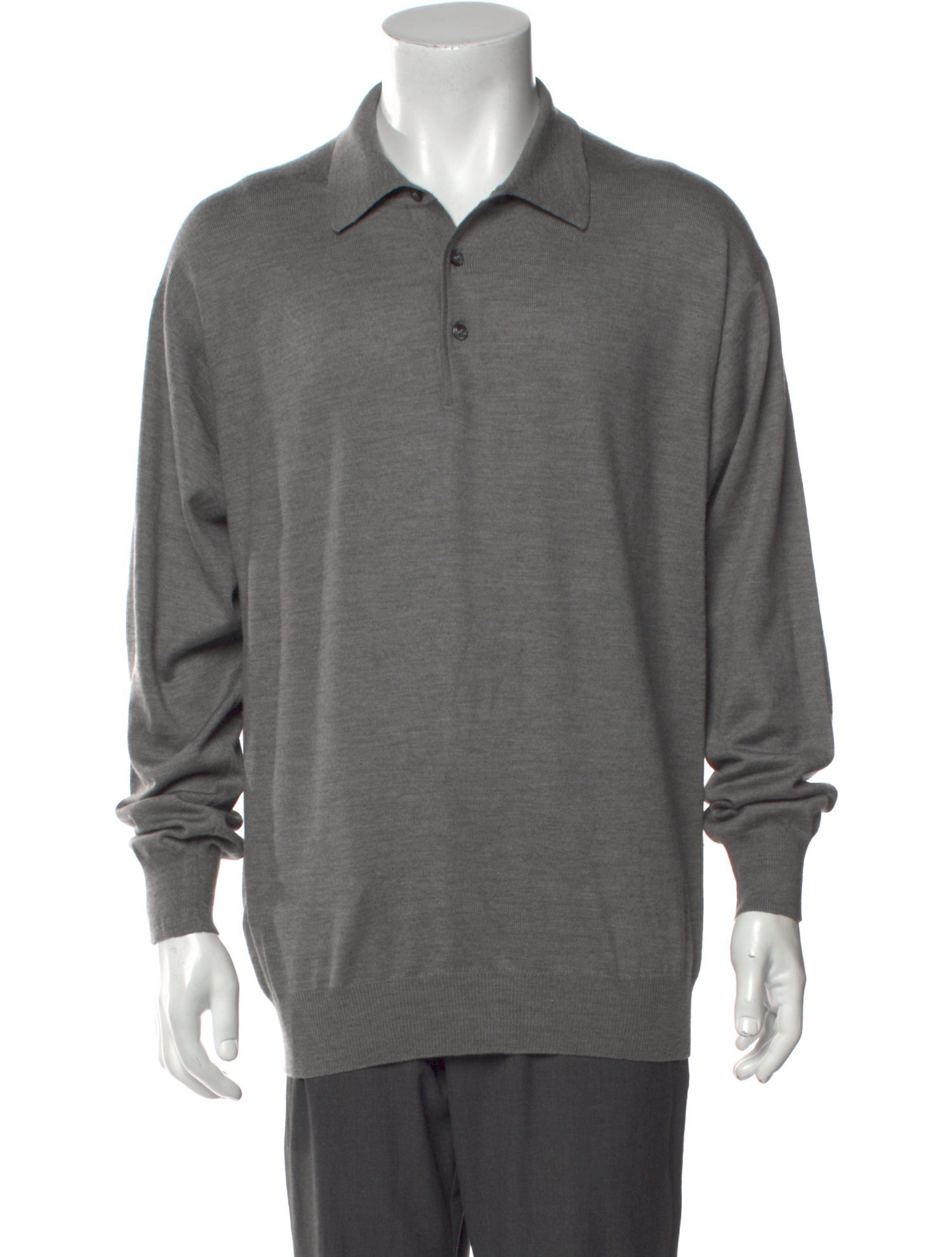 Gran Sasso Wool Collar Polo Sweater