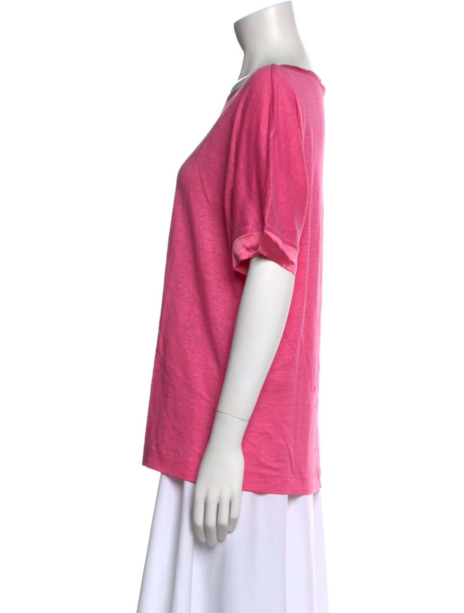 Gran Sasso Linen Scoop Neck T-Shirt w/ Tags