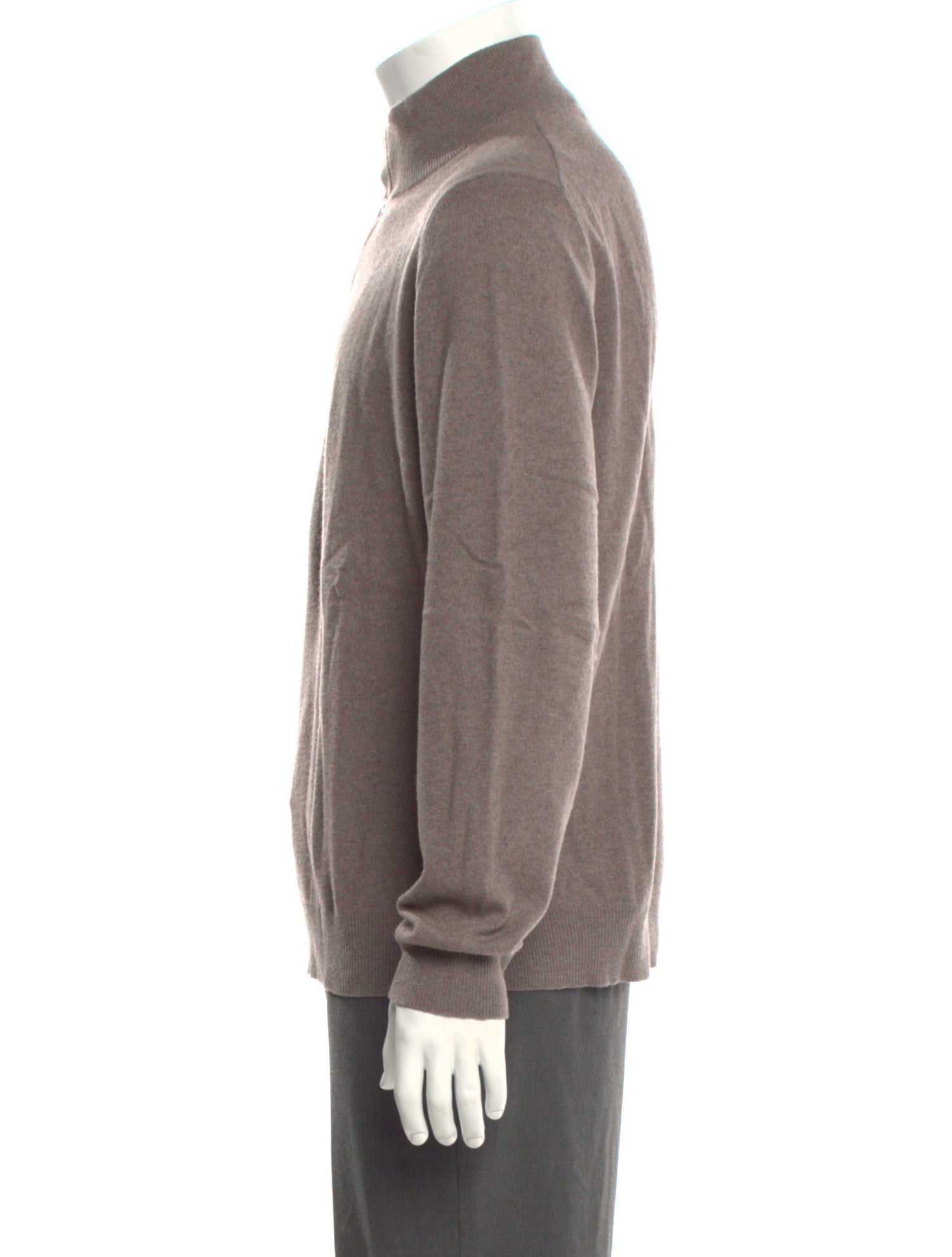 Gran Sasso Virgin Wool Mock Neck Polo Sweater