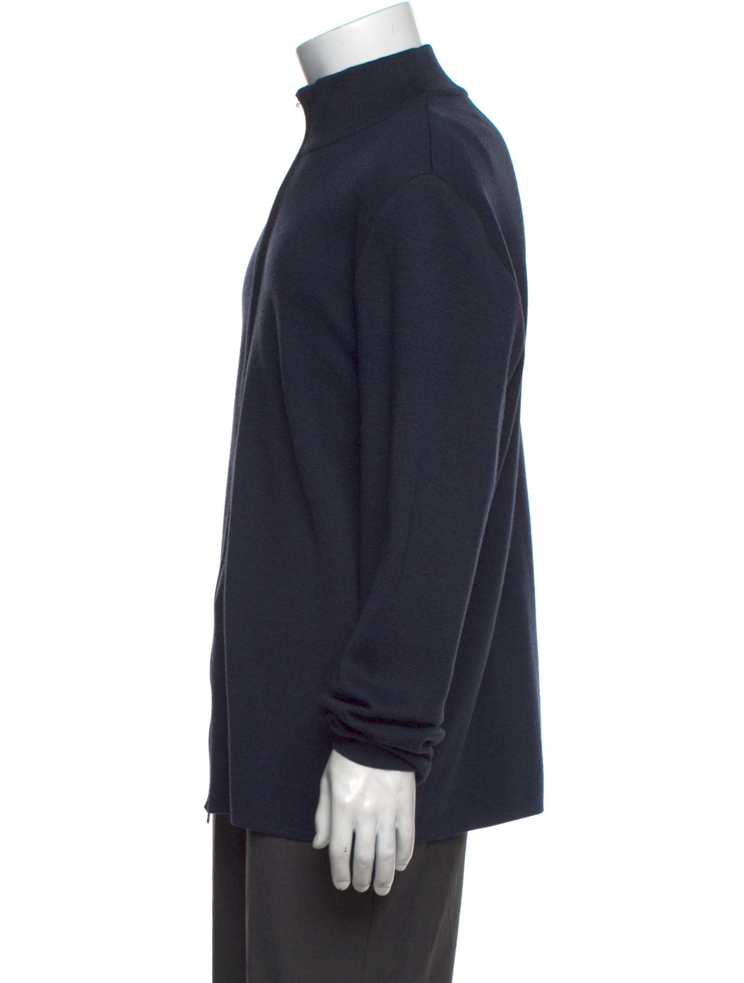 Gran Sasso Virgin Wool Mock Neck Cardigan