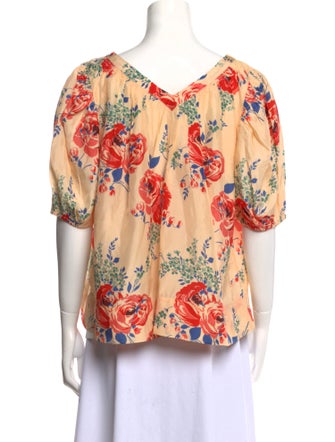 The Great Silk Floral Print Blouse