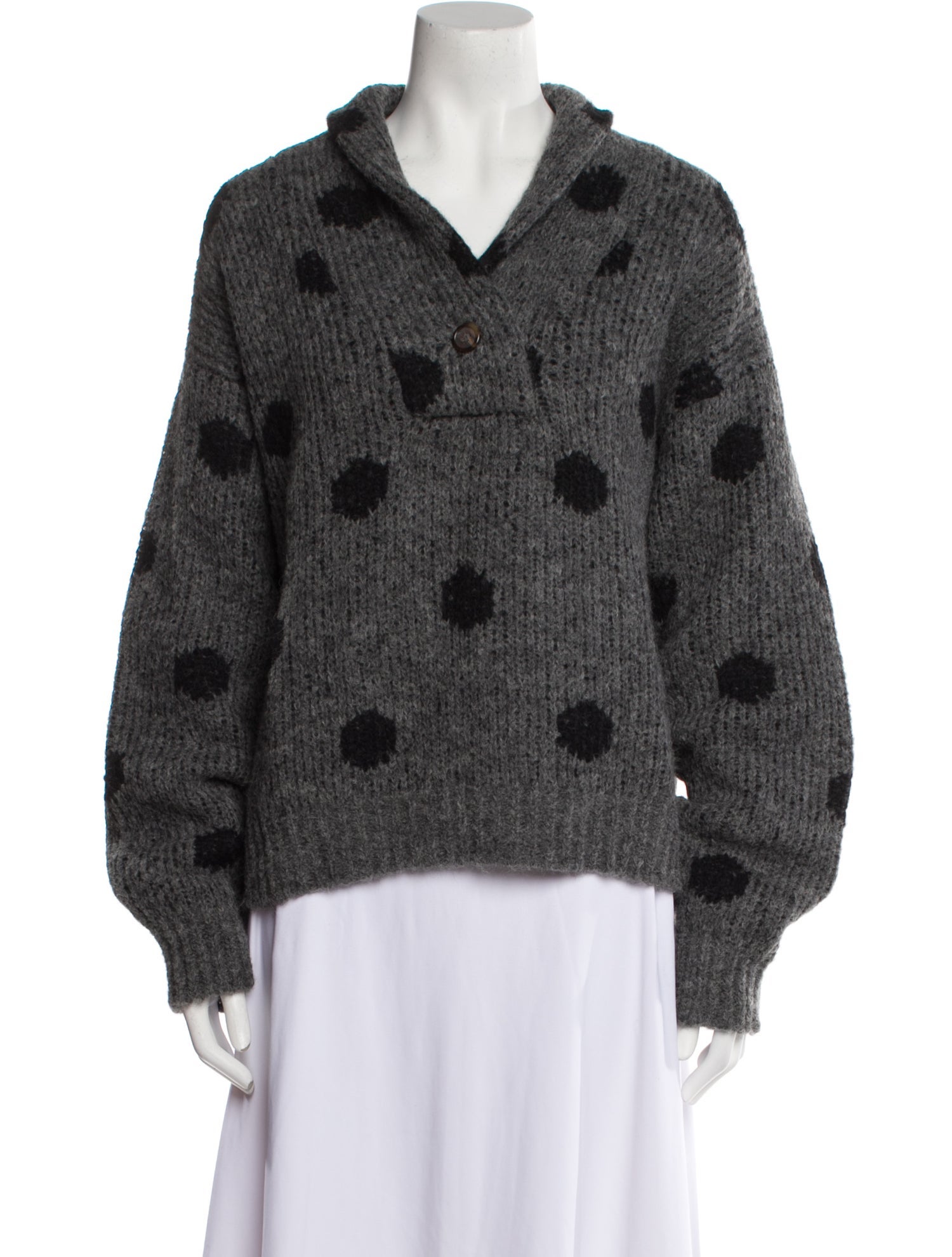 The Great Printed V-Neck Sweater