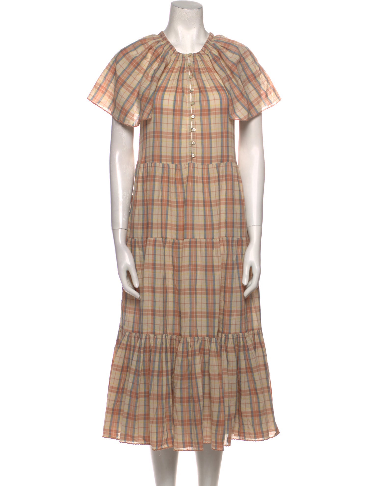 The Great Plaid Print Long Dress
